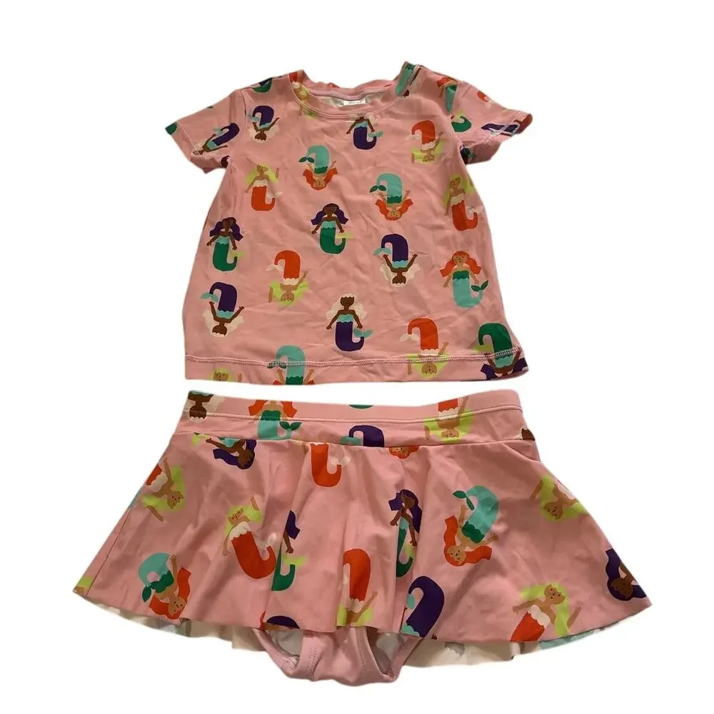 Hanna Anderson Womens 12 Merry Mermaids Swimwear Girls Bathing Suit Rash Gaurd